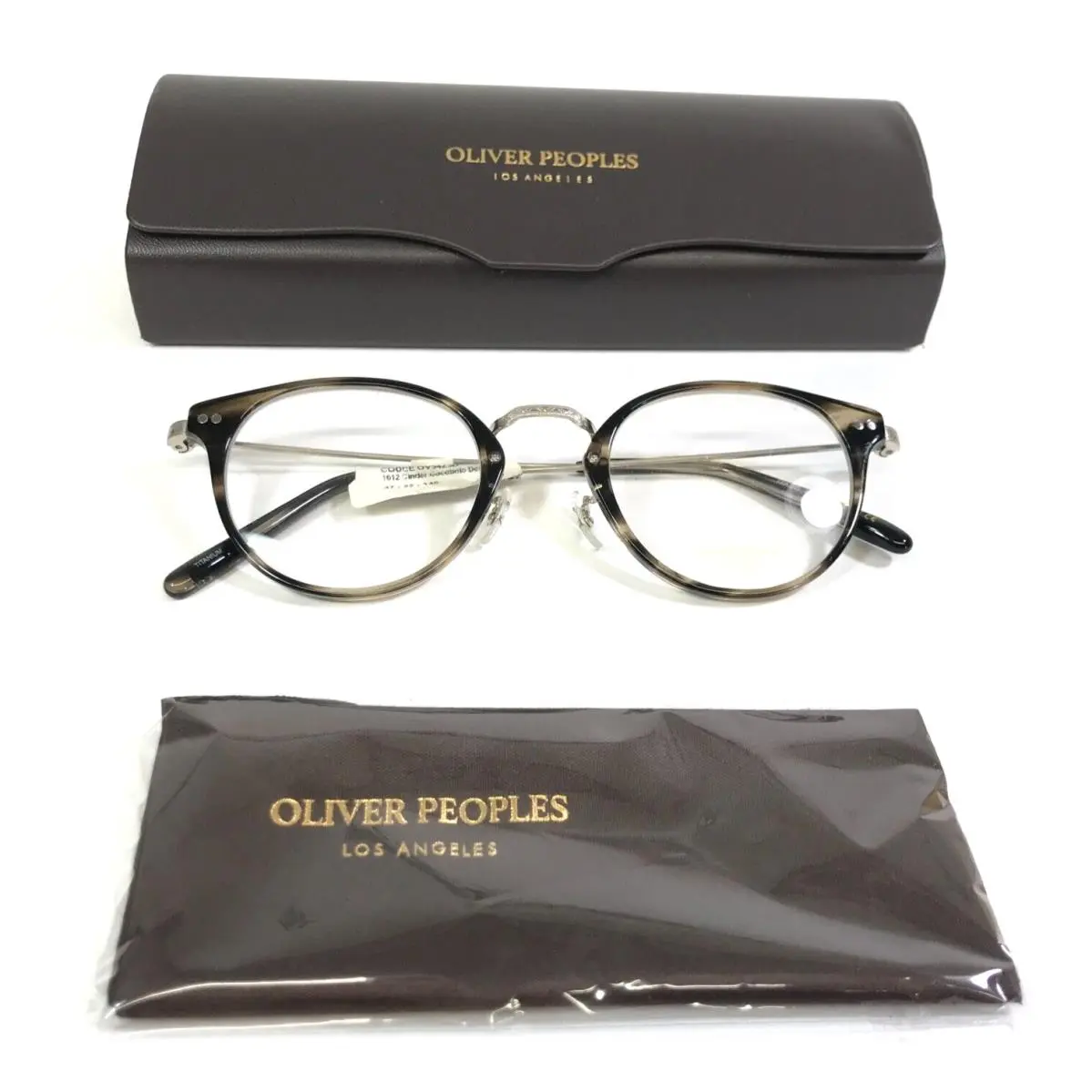 Oliver Peoples Eyeglasses Frames OV5423D 1612 Cinder Cocobolo Silver 47-22-145