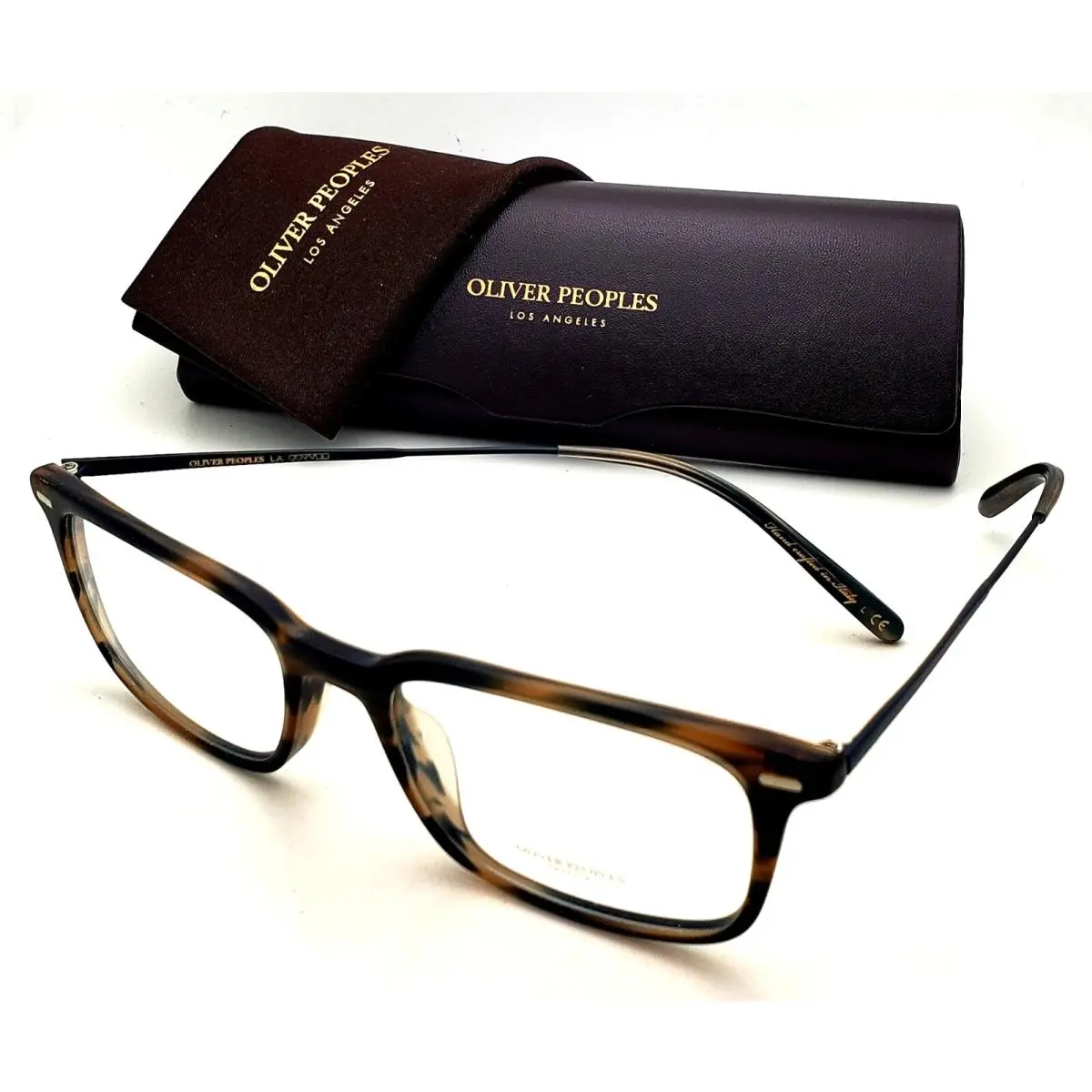 Oliver Peoples Eyeglasses Wexley OV 5366U 1614 52-18 145 Matte Blue Cocobolo