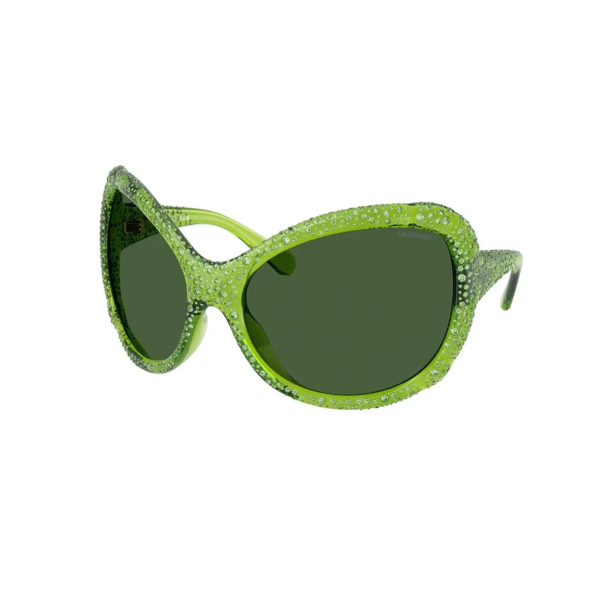 SK6052 108971 Transparent Green Dark Green 72 mm Women`s Sunglasses by Swarovski