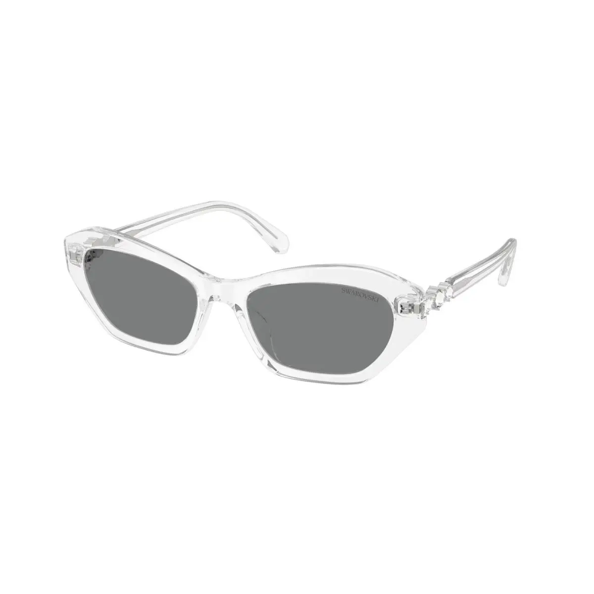 SK6048 102787 Transparent Dark Grey 54 mm Women`s Sunglasses by Swarovski