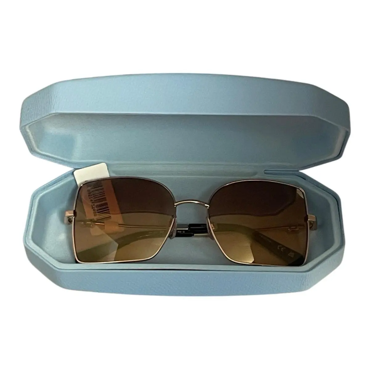 Square Sunglasses Women Rose Gold Brown SK 353 by Swarovski