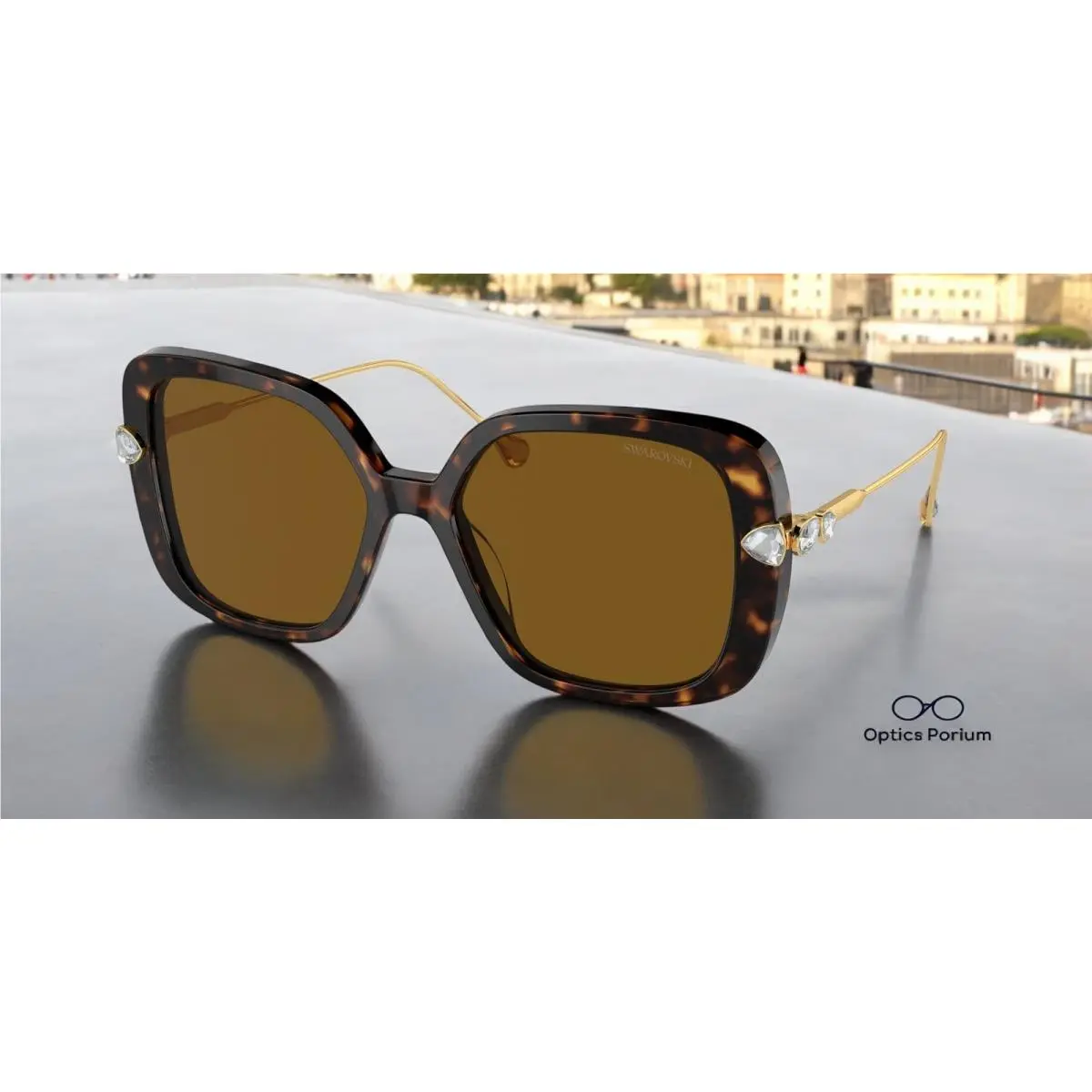 Swarovski SK6011 100283 Havana Polar Brown Polarized 55 mm Women`s Sunglasses