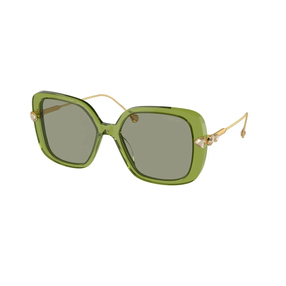 Swarovski SK6011 3002 2 Trasparent Green Green 55 mm Women`s Sunglasses