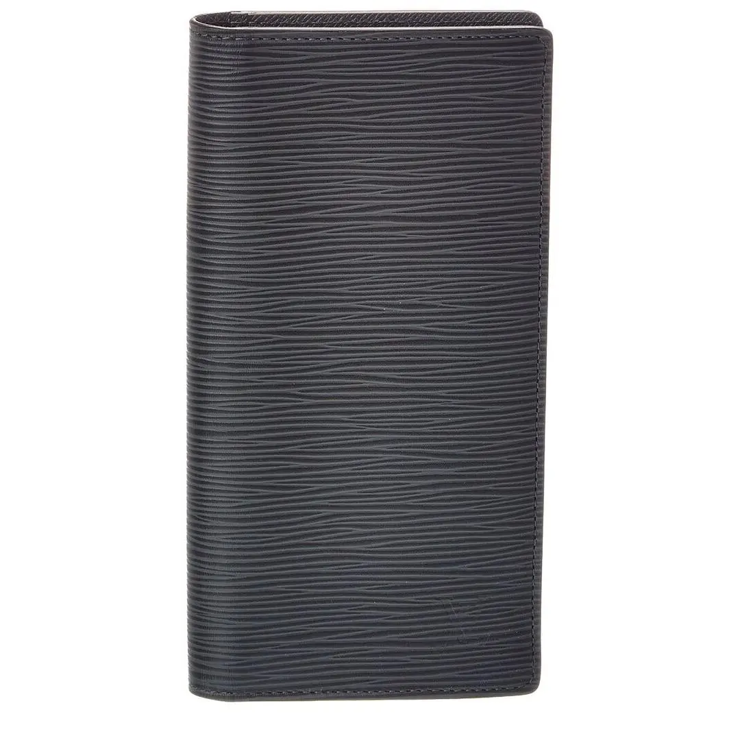 Blue Marine Epi Leather Brazza Wallet Pre-loved by Louis Vuitton