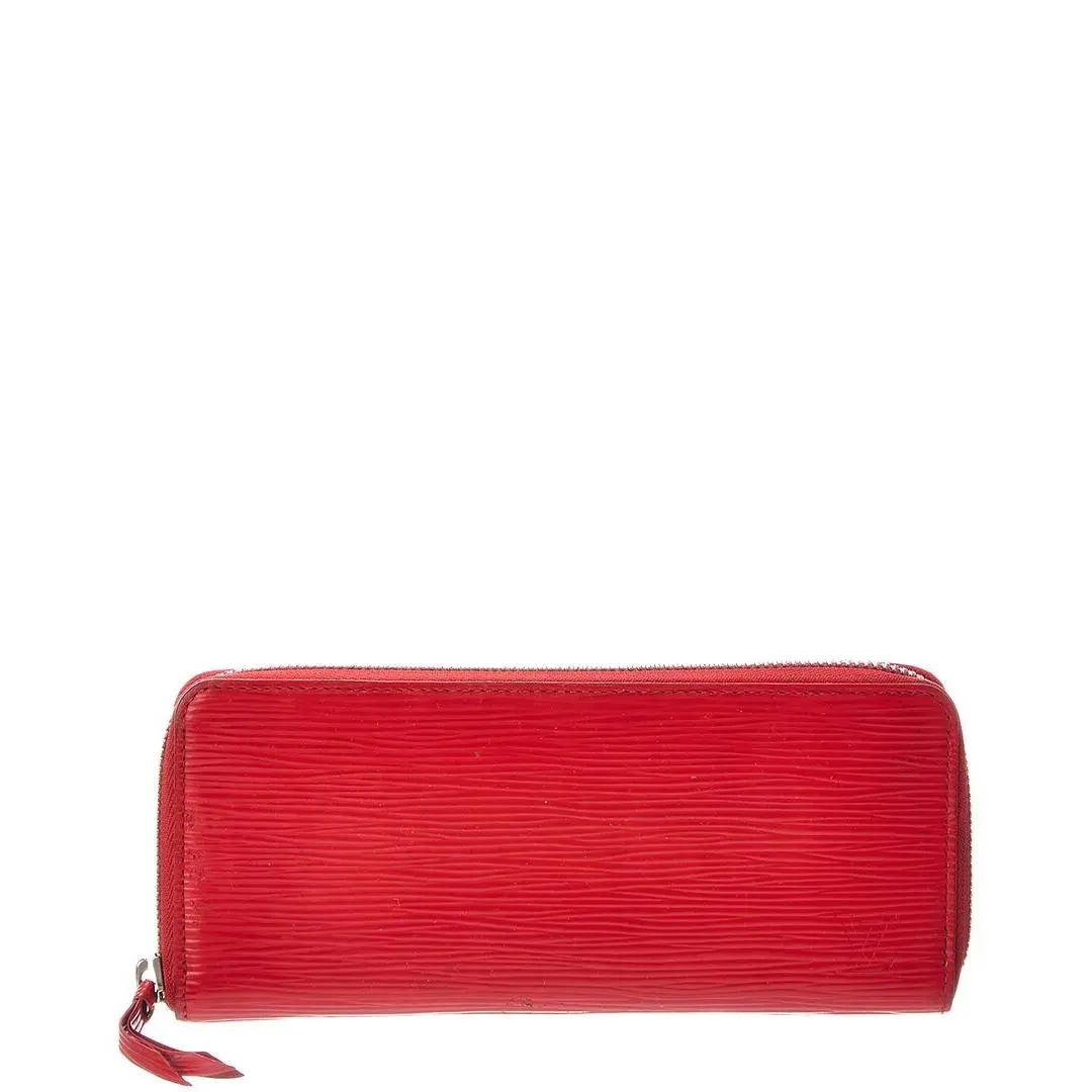 Louis Vuitton Rouge Epi Leather Zippy Wallet Pre-loved Women`s
