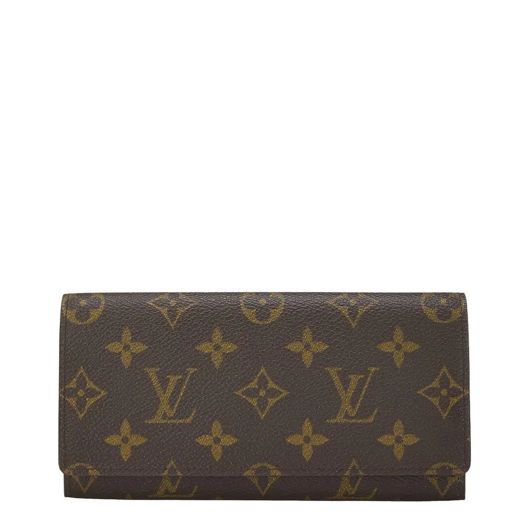 Brown Monogram Canvas Wallet Pre-loved Women`s by Louis Vuitton