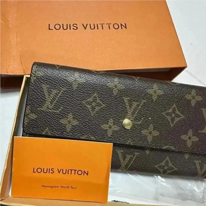 Louis Vuitton Wallet Portefeuille Sarah Monogram Brown Long Wallet