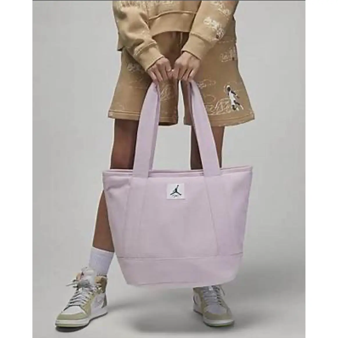 Nike Jordan Flight Carryall Tote Iced Lilac WA0731-P4O Water Resistant Canvas
