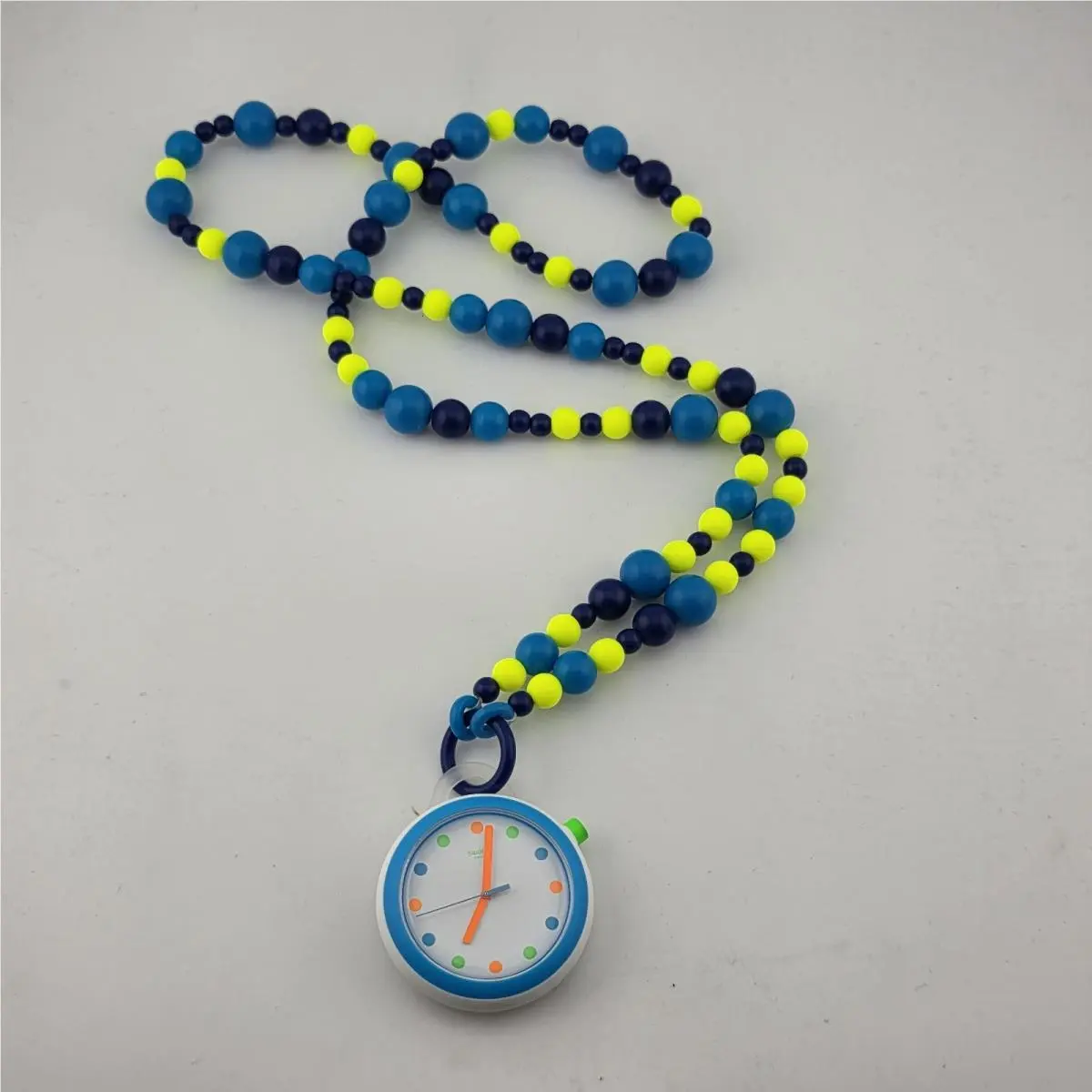 Swatch Poppingpop Beads PNW102N Pop Swatch Necklace Watch Y2K Rare