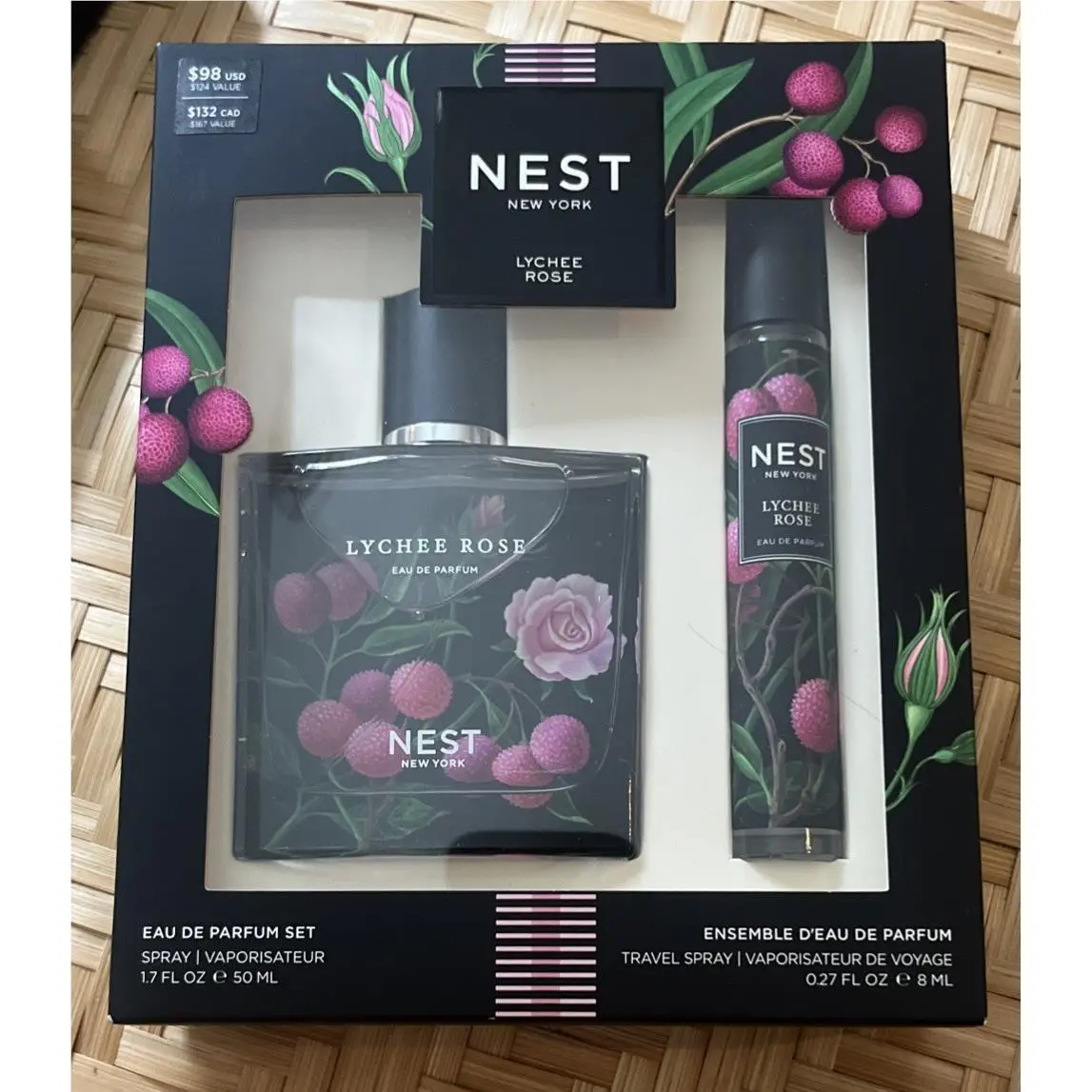 Nest New York Lychee Rose Eau De Parfum 1.7 oz Travel Spray Set by NEST New York