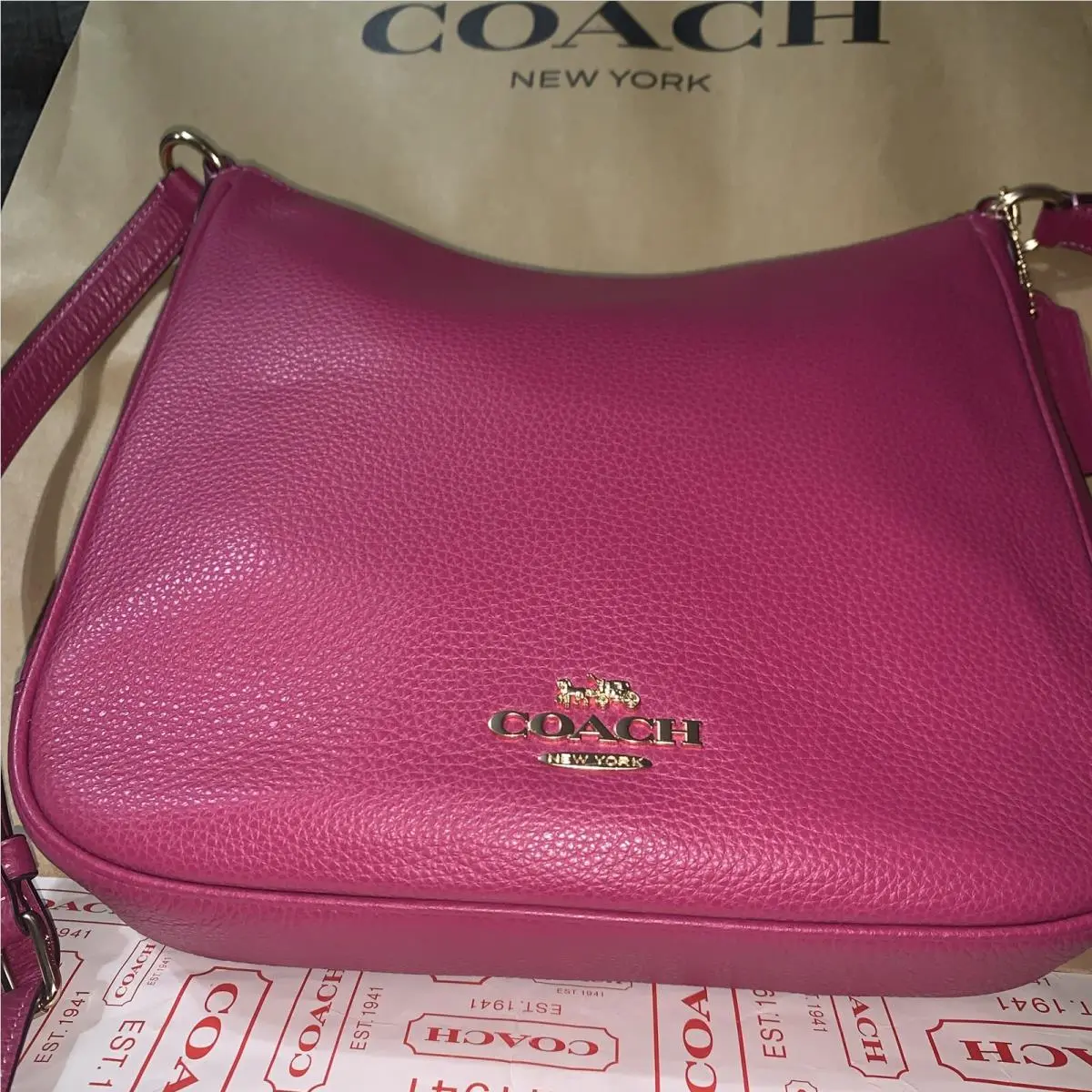 Coach Ellie File Shoulder Bag Color: Bright Violet