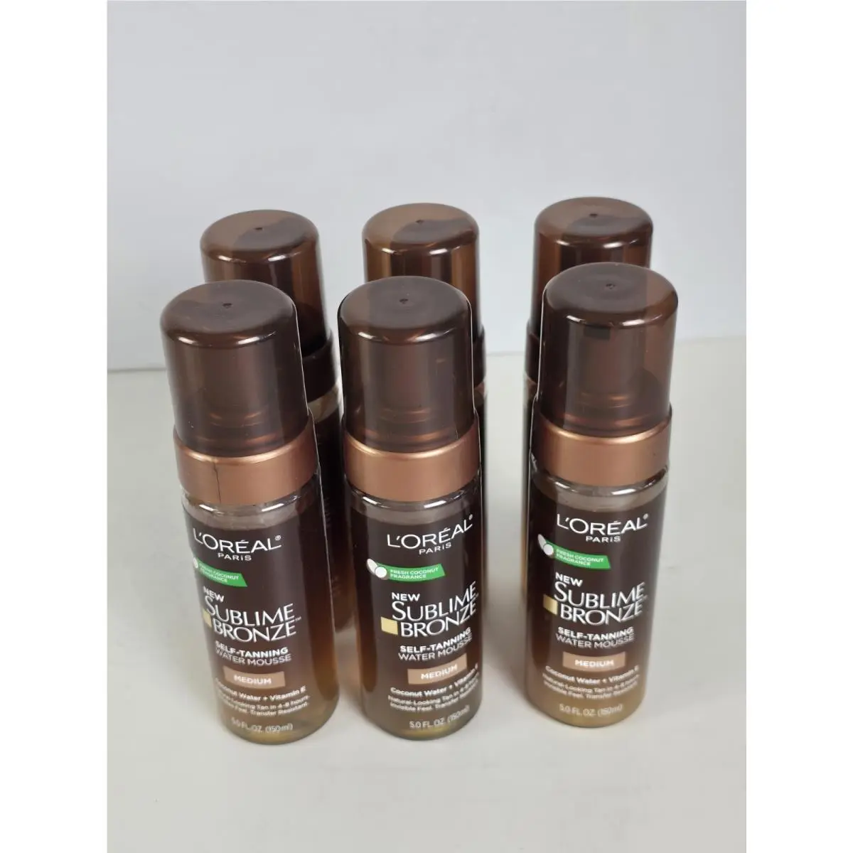 6 Loreal Sublime Bronze Self Tanning Water Mousse Medium Coconut Water Vitamin E