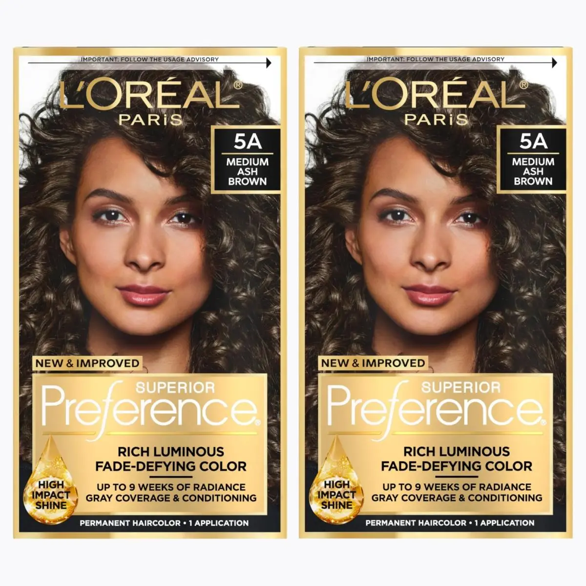 Hair Dye L Oreal Paris Superior Preference Medium Ash Brown 5A Pack Loreal Color