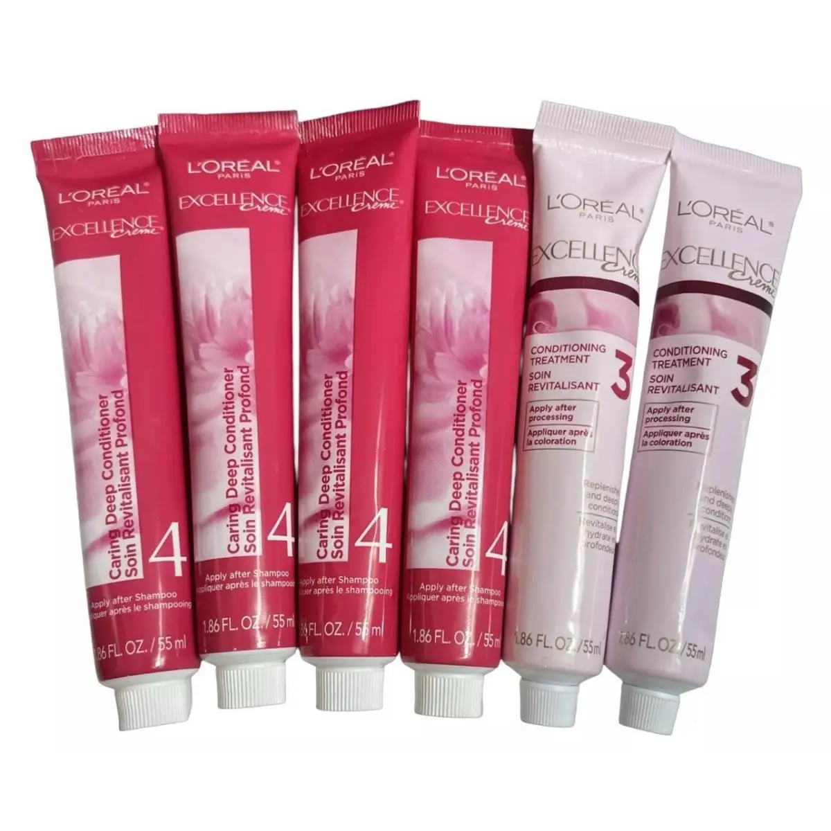 6 L`oréal Paris Excellence Creme Conditioning Treatment Hair Tubes by L'Oréal