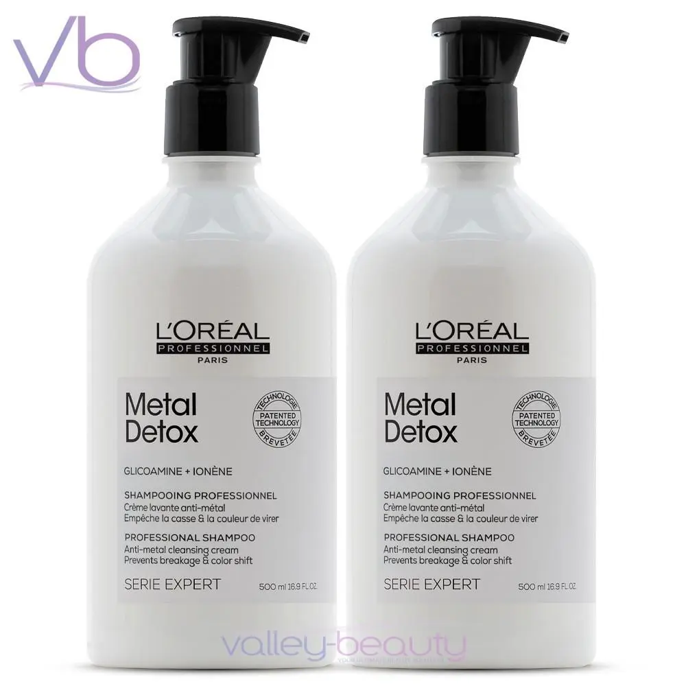 L`oreal Metal Detox Shampoo Sulfate-free Hair Metal Remover Set of 2 x 500ml by L'Oréal