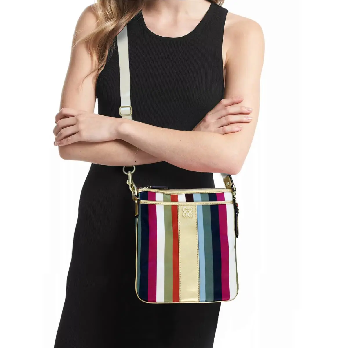 46801 Legacy Stripe Multi Crossbody Swing Bag Swingpack by Coach