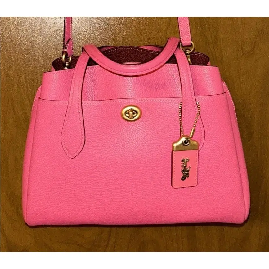Coach “lora” 30 Confetti Pink/brass Carryall+1941 Hangtag+dustbag