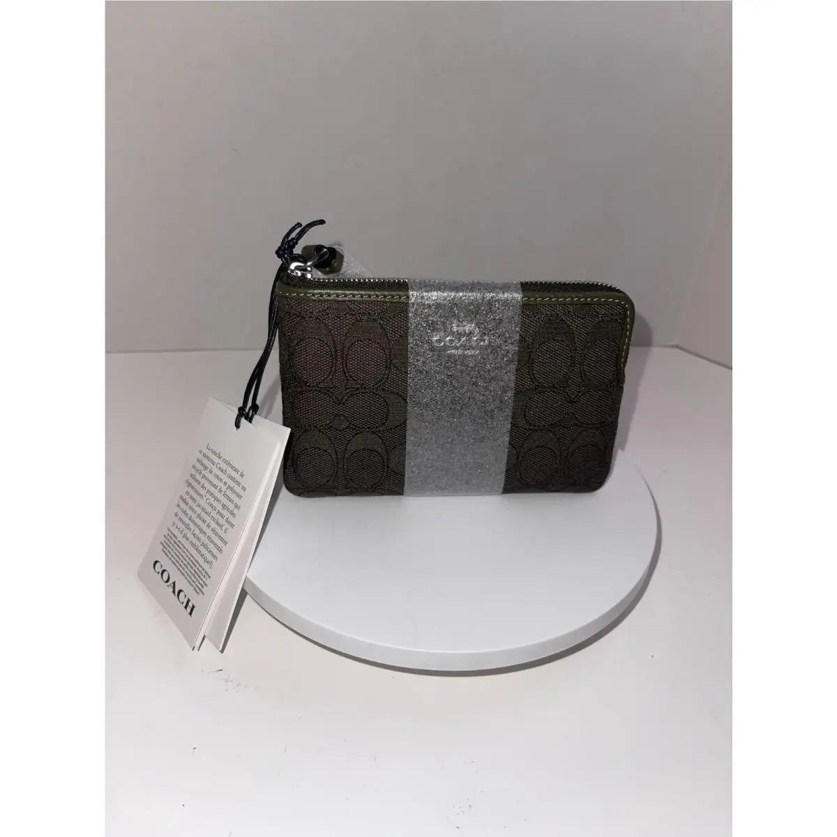Women`s  Signature Canvas Wallet/wristlet- Brown/black by Coach