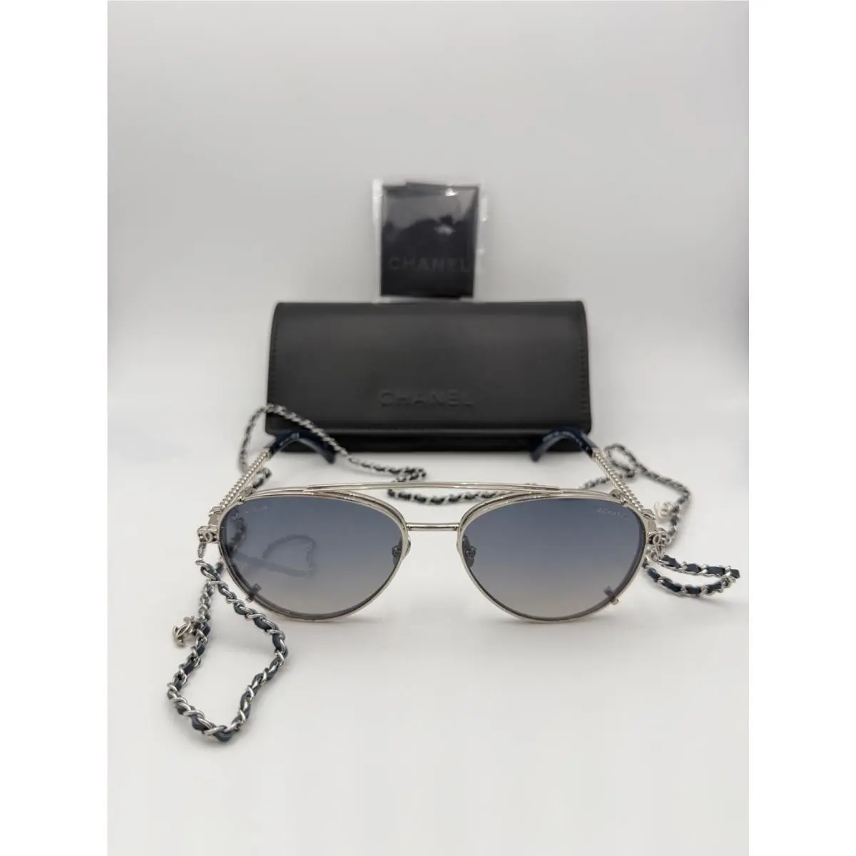 Sunglasses 4292 c 135/SB Silver Blue Grey 56 16 140 Pilot by Chanel