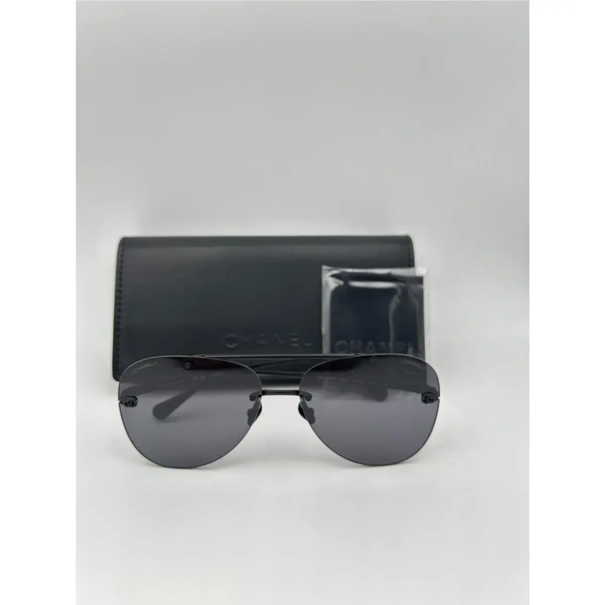 Sunglasses 4285T 101S4 Black Gray 61 15 140 Titanium Pilot by Chanel