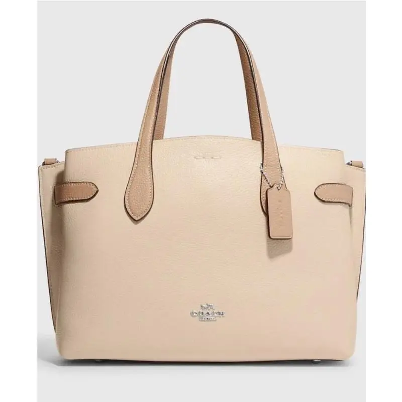 Coach Hanna Carryall Shoulder Bag Ivory Brown