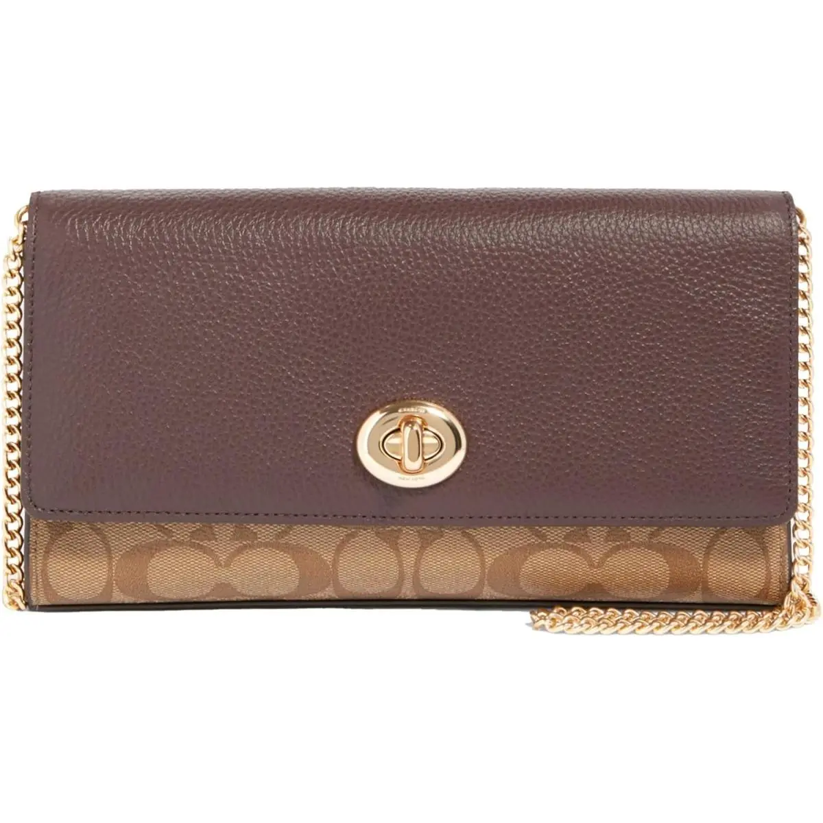 Coach Signature Snake Mix Bowery Clutch