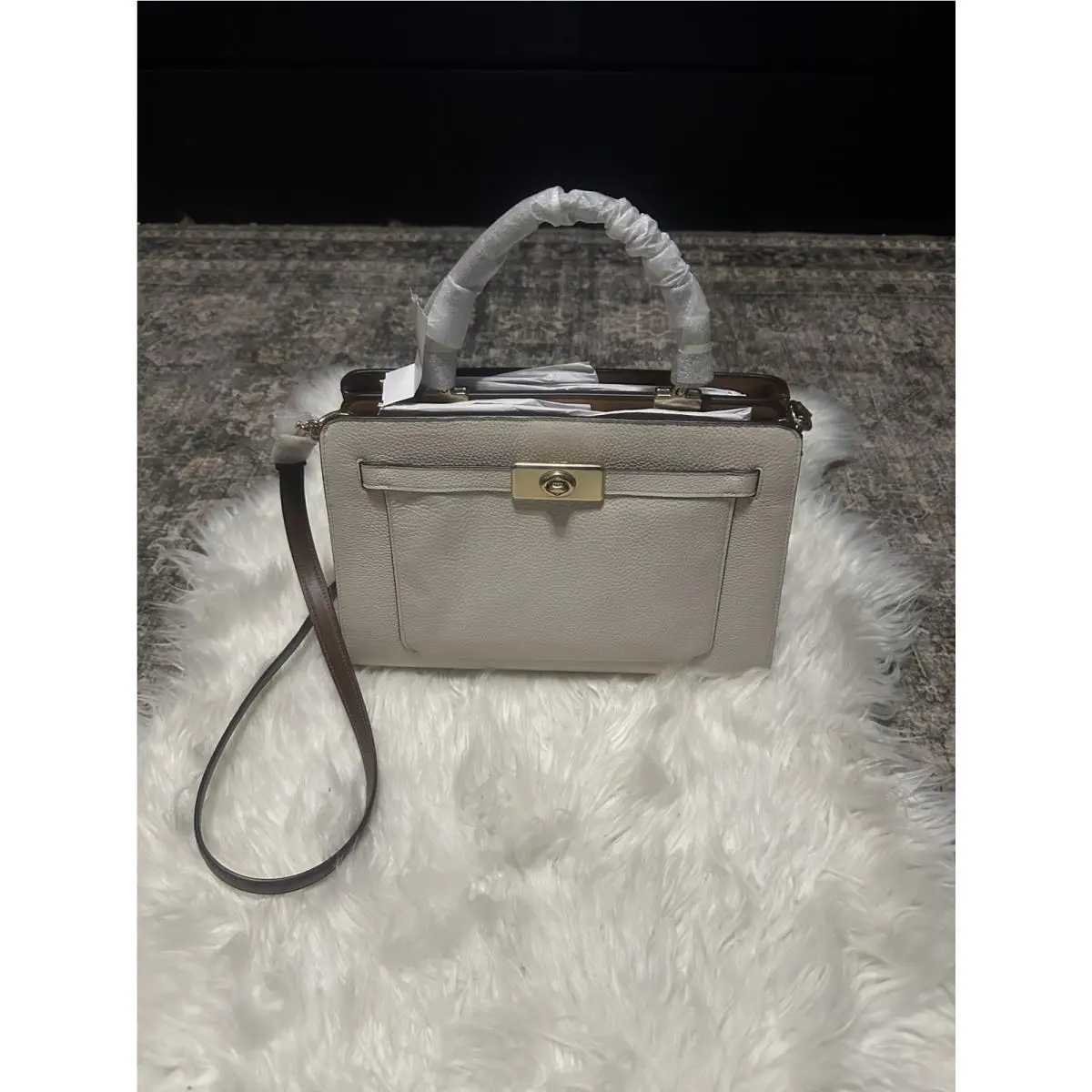 Coach Lane Carryall C8210 Colorblock Penny Chalk Leather/gold Multi Satchel