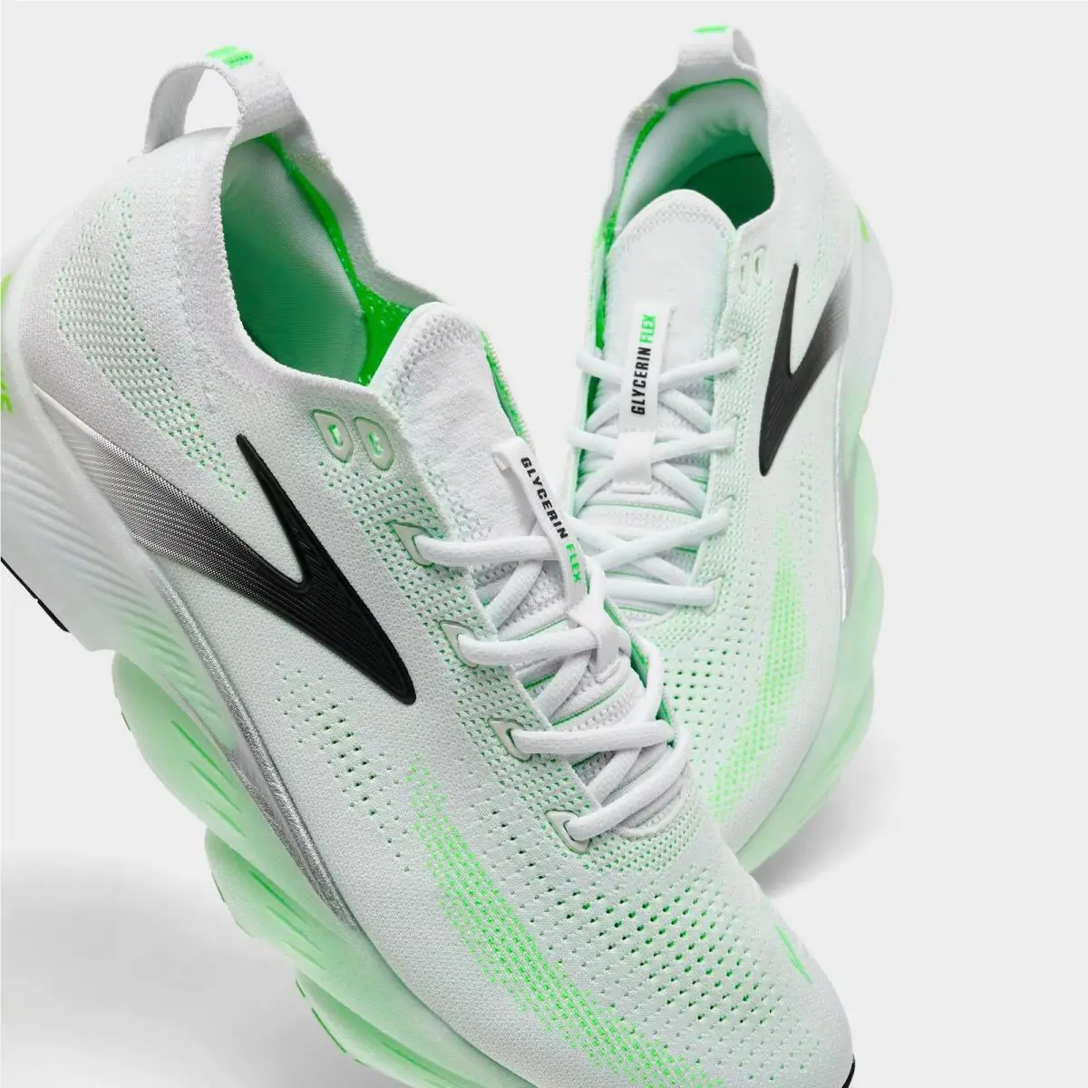 Brooks shoes - 1104781D 114 - White/Green Gecko/Phantom 4
