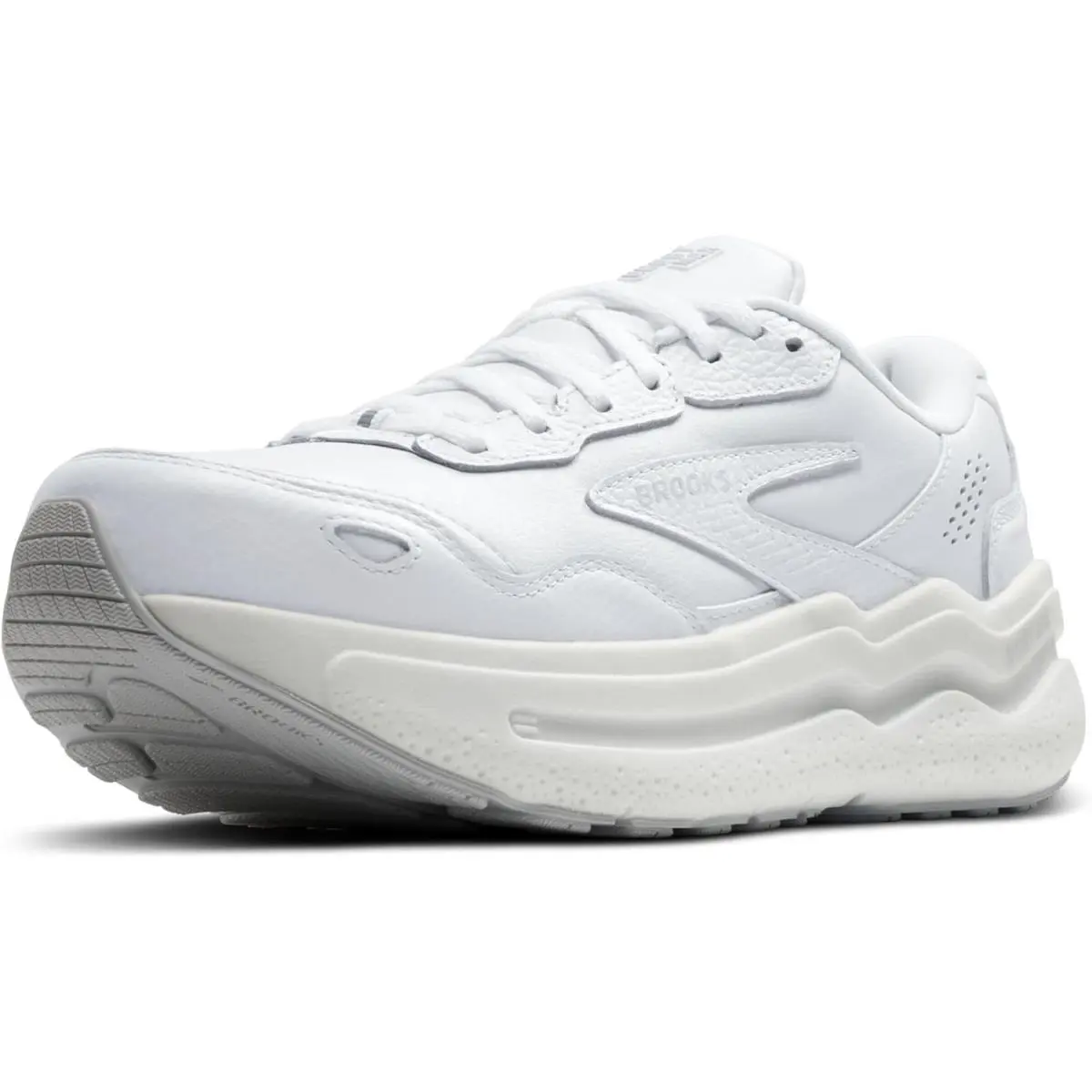 Brooks Women`s Ghost Max Suede/leather Neutral Running Walking Shoe - White/White
