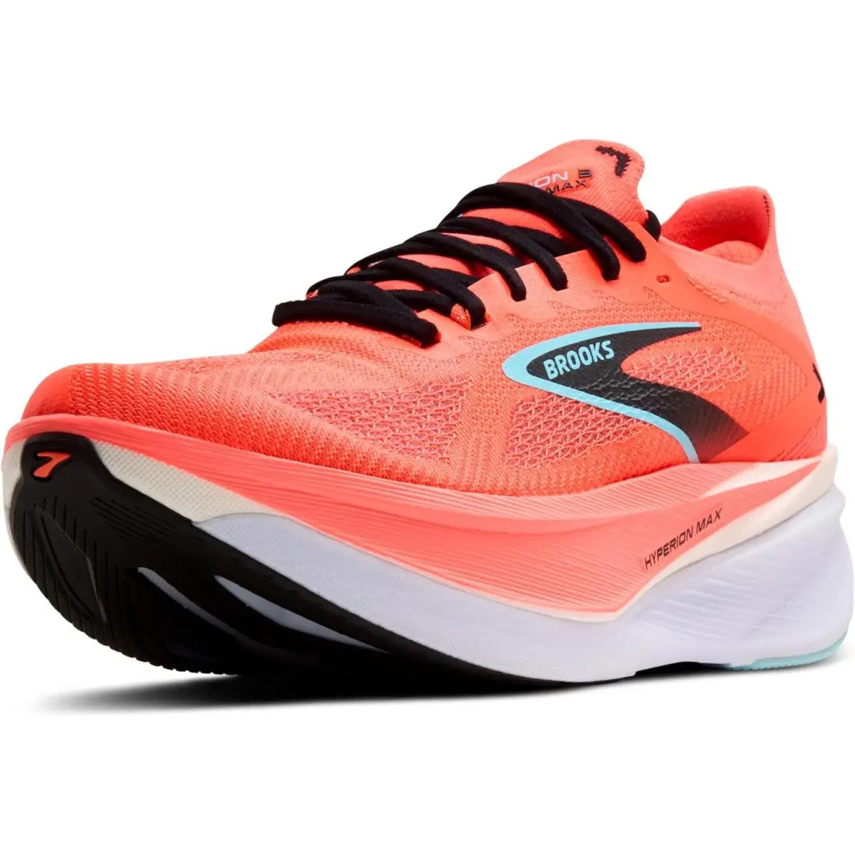 Brooks Men`s Hyperion Max 3 Neutral Running Shoe - Fiery Coral/Black/Atomizer