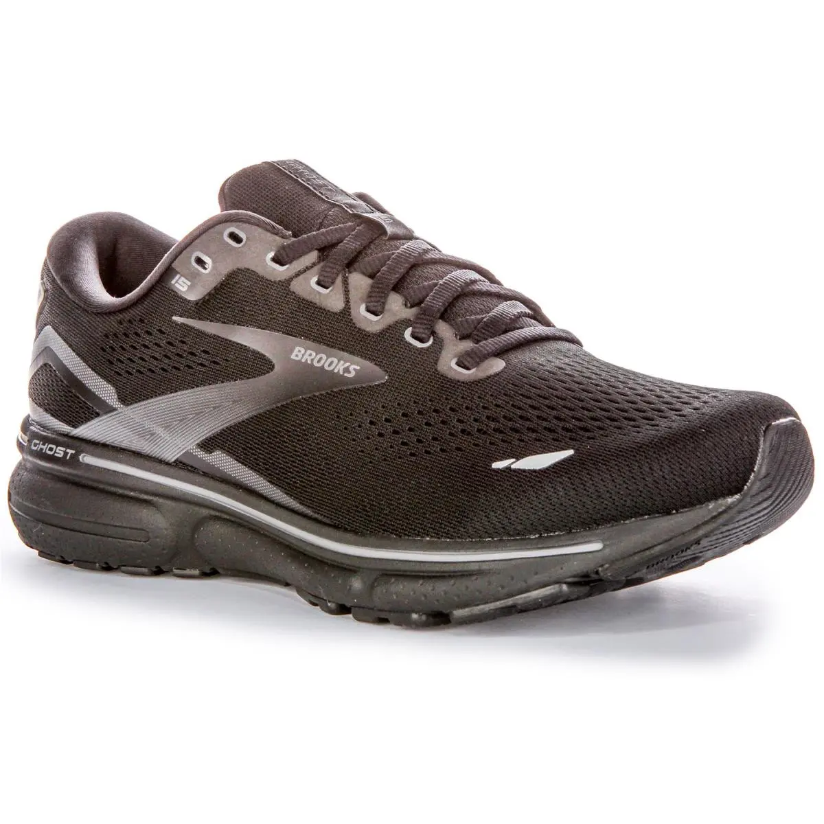 Brooks Ghost 15 Lace Up Mens Trainers In Black Size US 7 - 13 - BLACK BLACK