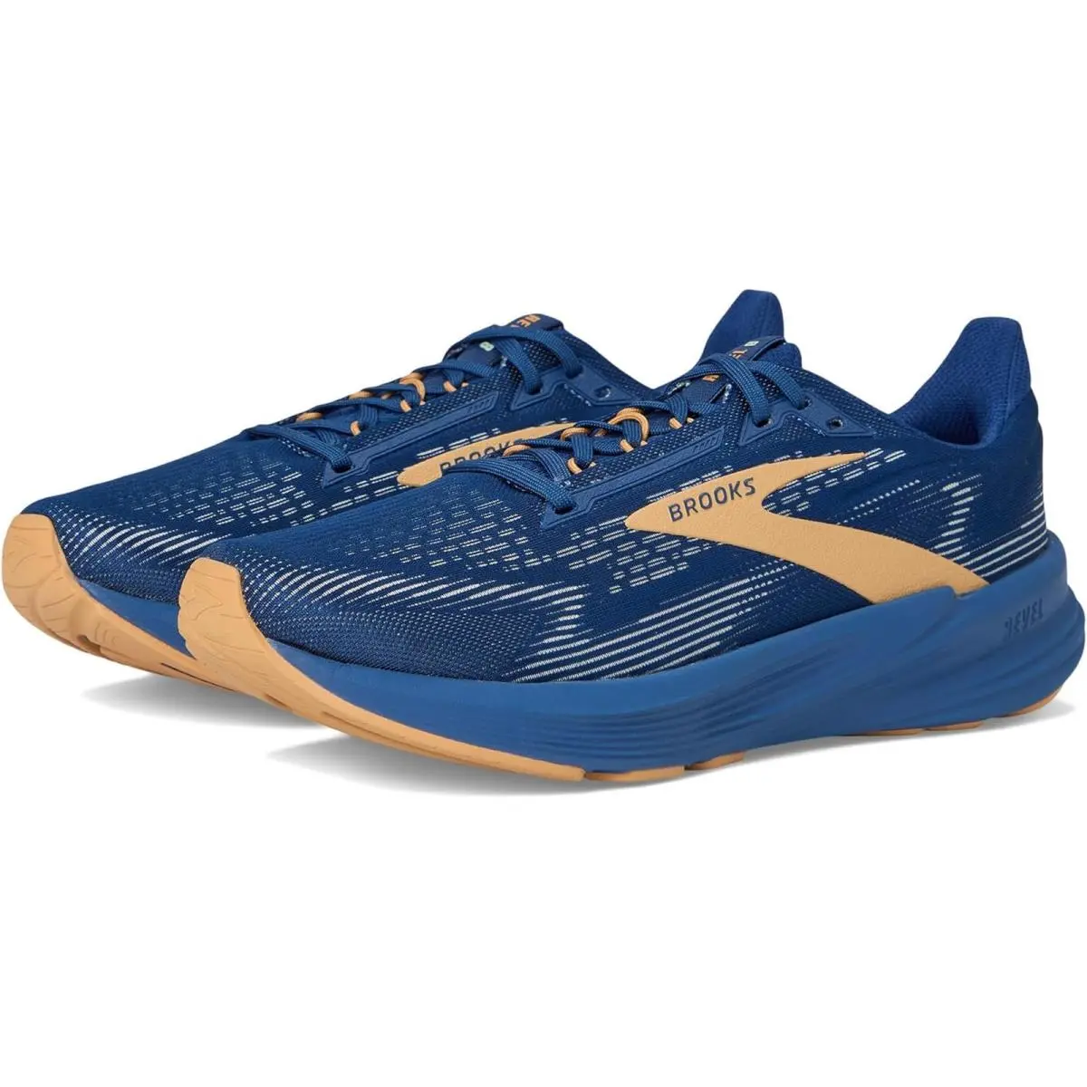 Brooks Men’s Revel 8 Neutral Running Walking Shoe - Blue/Honeydew/Taffy