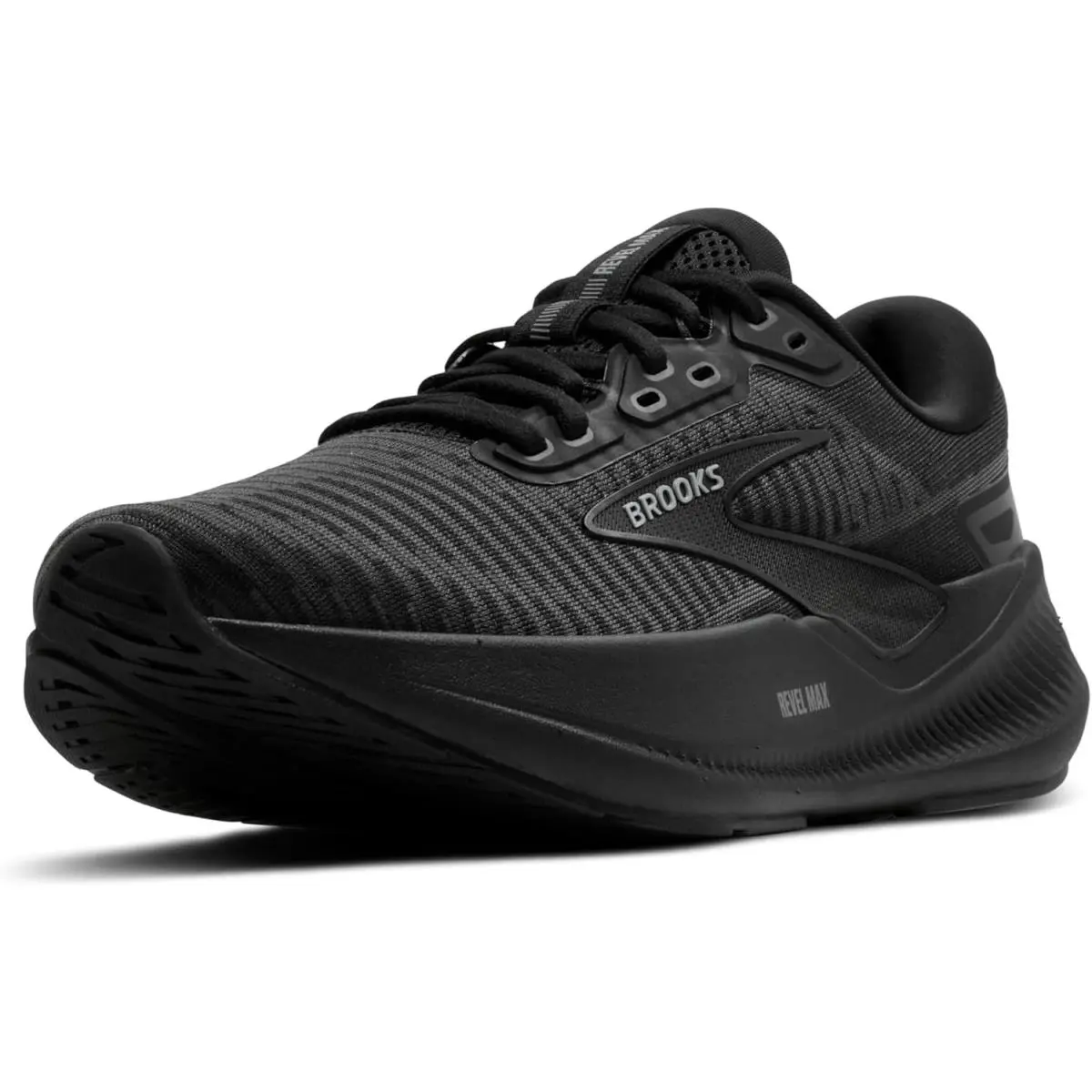 Brooks Men’s Revel Max Neutral Running Walking Shoe - Black/Black/Ebony