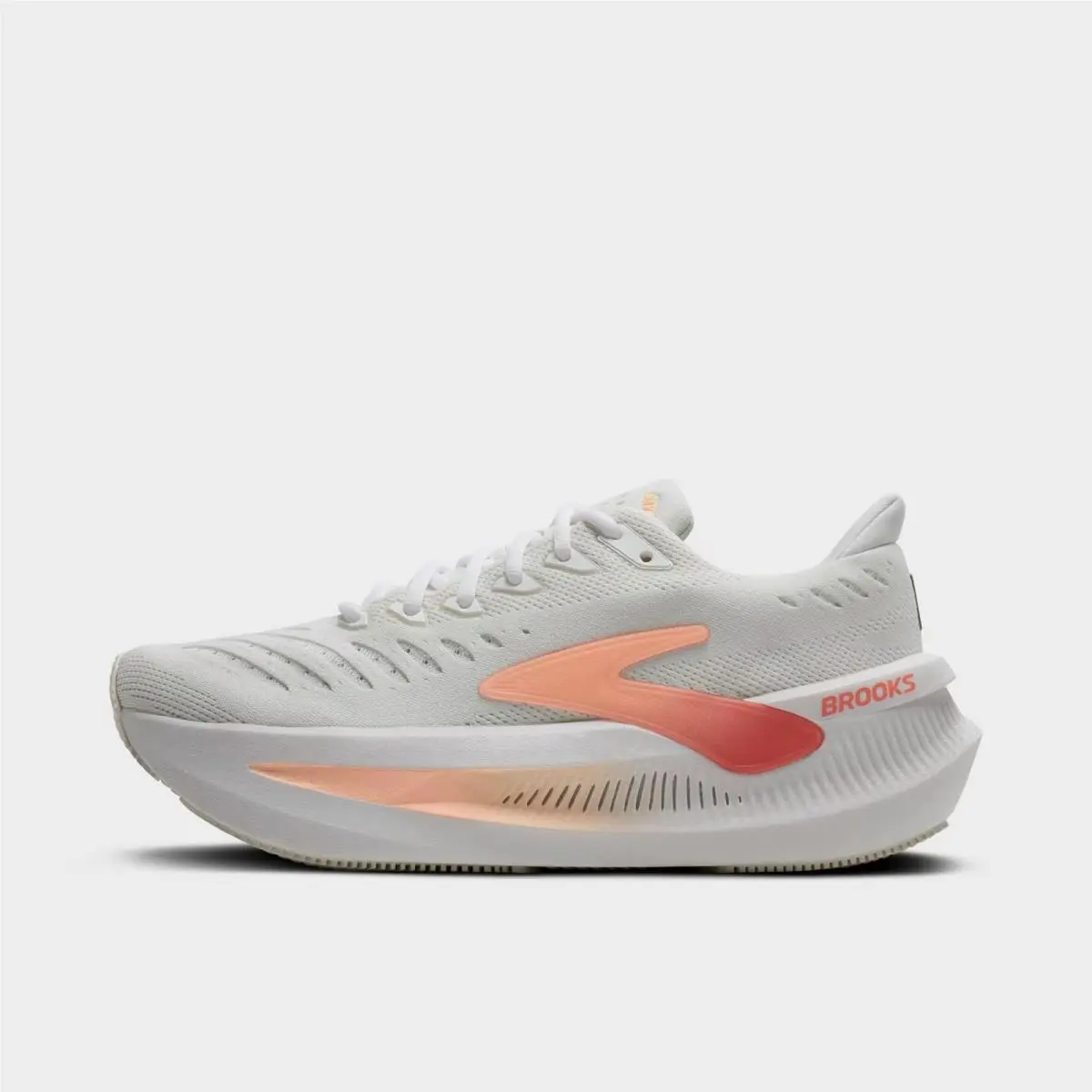 Women`s Brooks Glycerin Max 2 Running Shoes White/coral/peach 1204681B 197