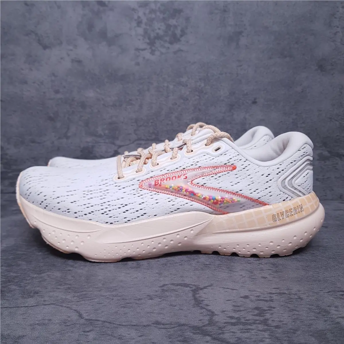 Brooks Glycerin 21 `snow Dawn Straw` Road Running Shoes Mens 13 Beads
