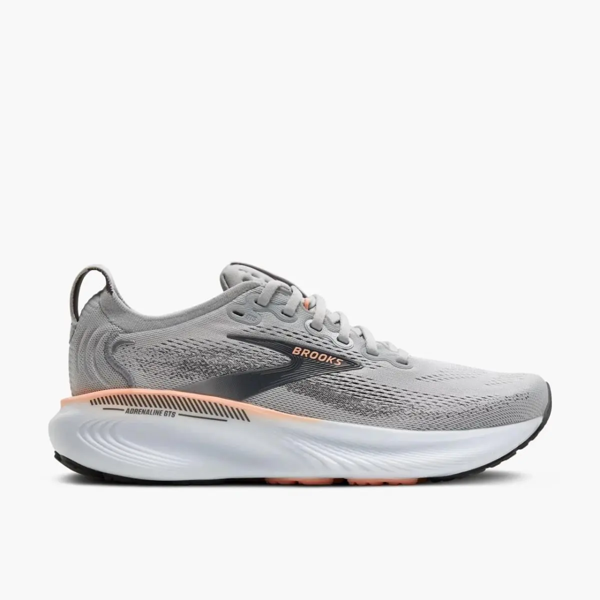 Brooks Adrenaline Gts 25 Women`s Sz 8 Running Shoes Primer Grey/blackened Pearl