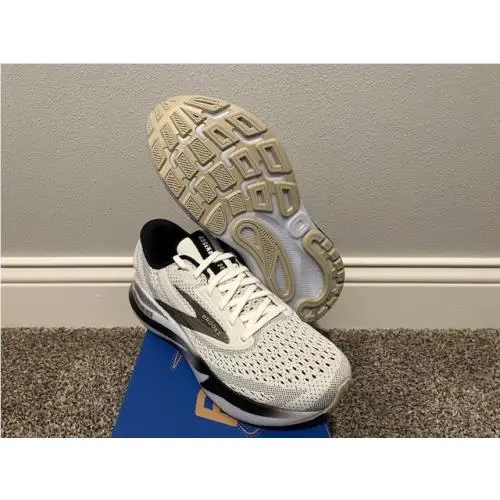 Women`s Size 9.5 Brooks Adrenaline Gts 24 Running Shoes Wht/blk/pelcn