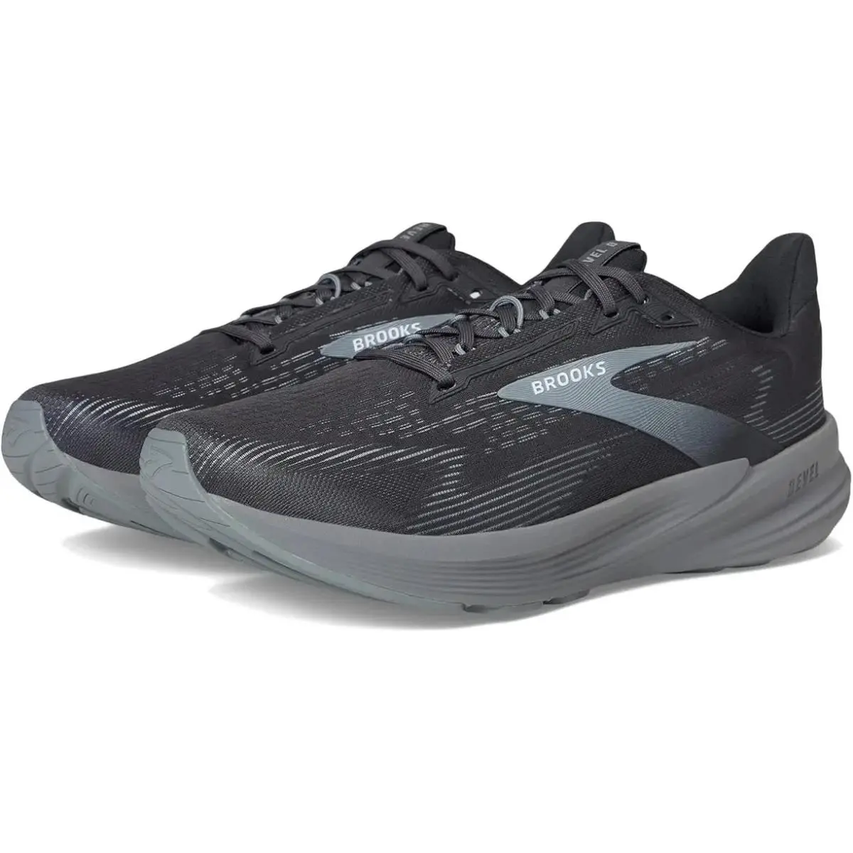 Brooks Revel 8 Men’s Running Shoes Size 11.5 Wide 2E Primer Blackened Pearl - Black