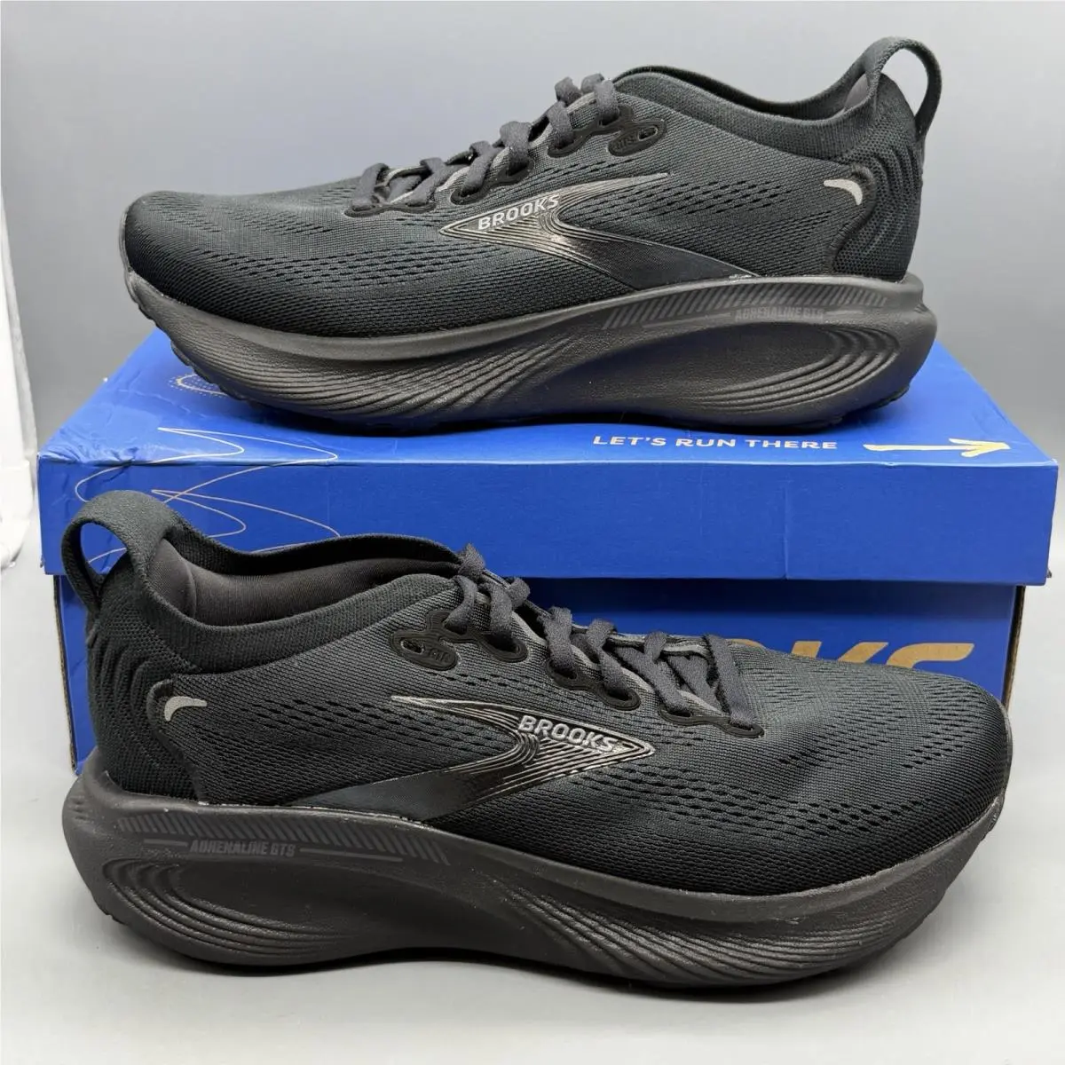 Brooks Adrenaline Gts 25 Women 8.5 D Wide Shoes Running Walking Gym Triple Black