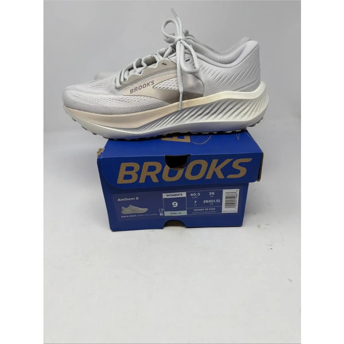 Size 9 Wide- Women`s Brooks Anthem 8 In Antarctica Colorway