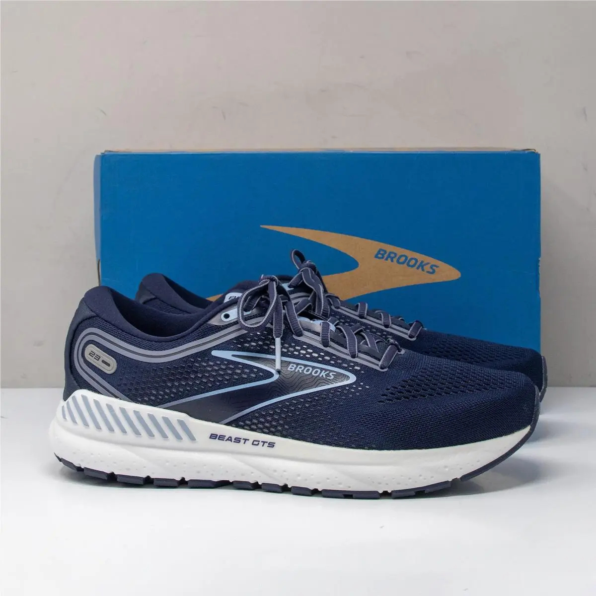 Brooks Beast Gts 23 Navy Blue Running Shoes Men’s 10 D