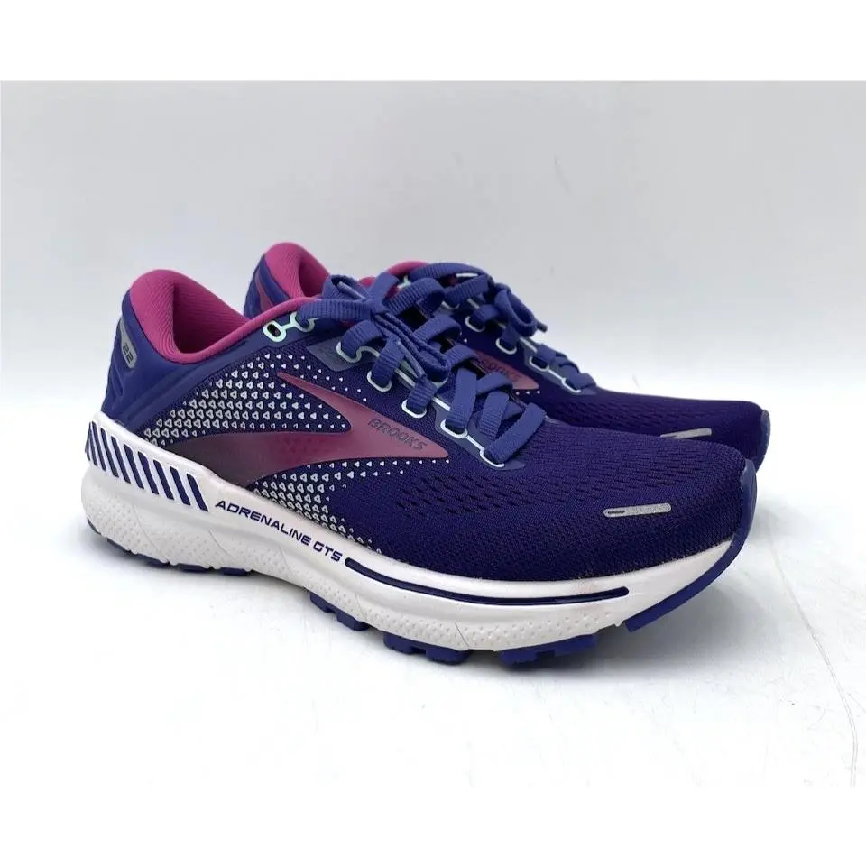 Brooks Adrenaline Gts 22 Women`s Running Shoes Navy/yucca/purple US Size 5.5