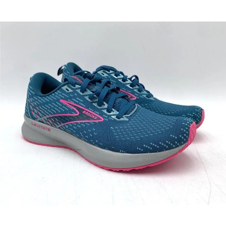 Brooks Levitate 5 Women`s Running Shoes Blue/porcelain/pink US Size 7.5 B