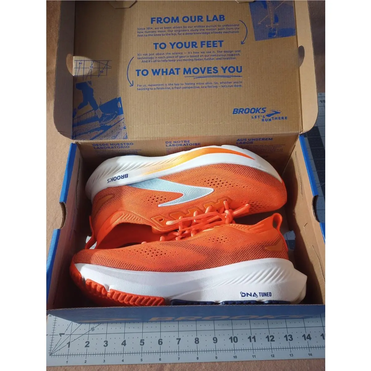 Brooks Glycerin 23 Shoes Men`s 10 Orange White 110476 1D 844