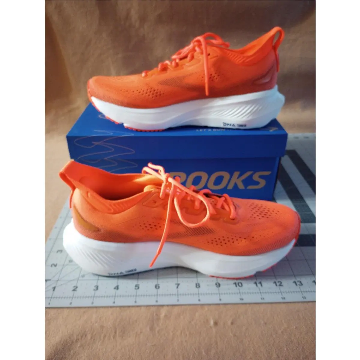 Brooks shoes - orange white 2