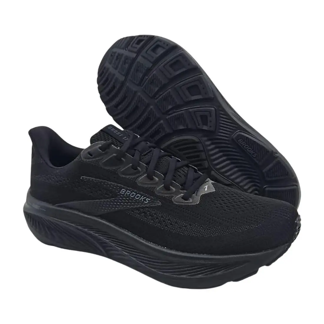Brooks Ghost 17 Mens Shoes Size 11 Color: Black/black/ebony - Black, Main: Black