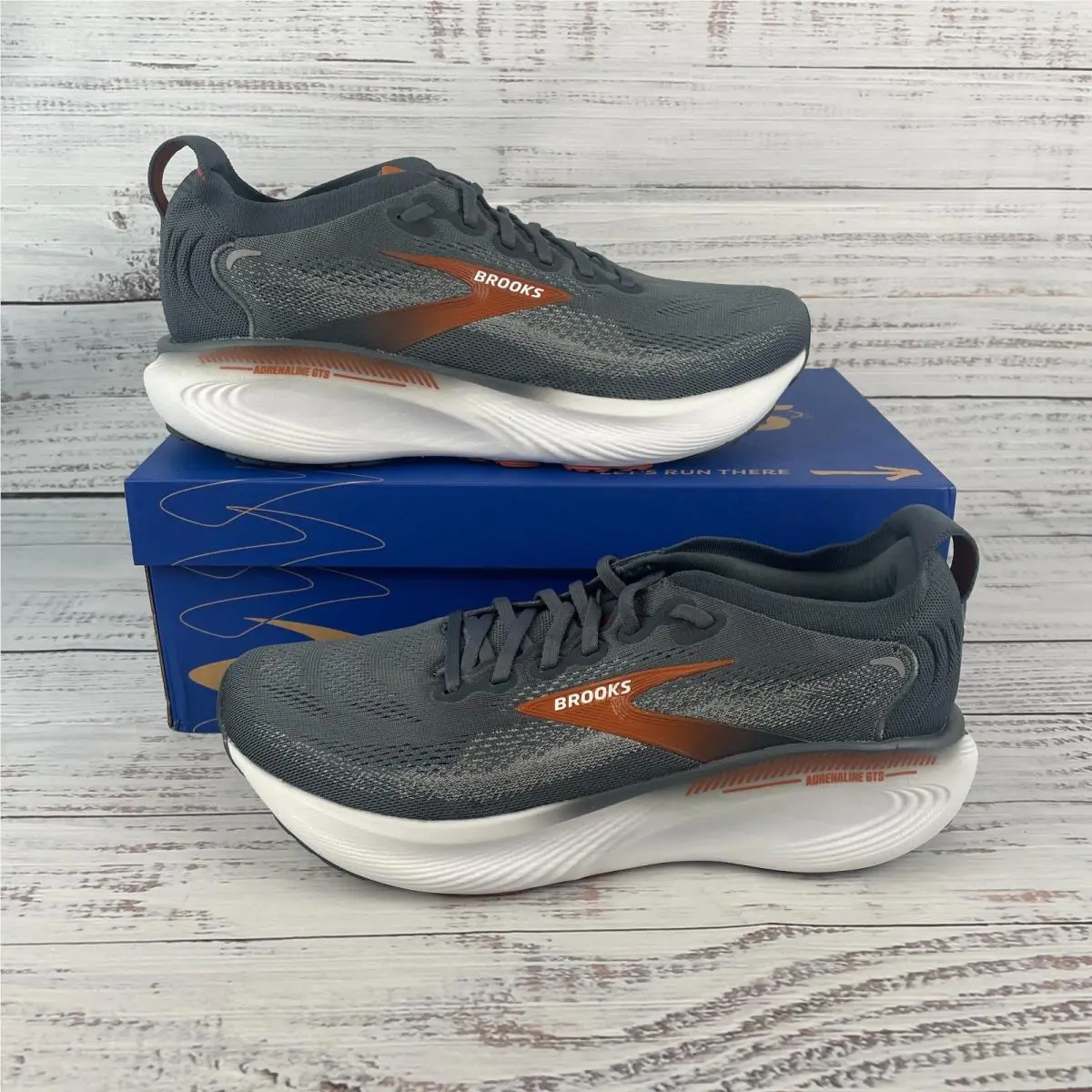 Brooks Adrenaline Gts 25 Men’s 11 D Running Shoes Turbulence Brown Grey