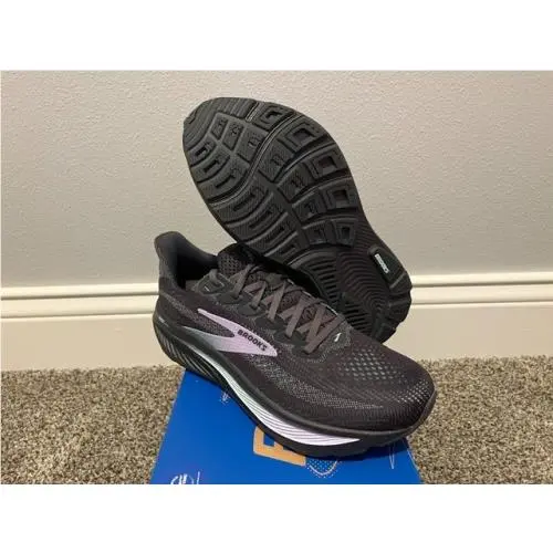 Women`s Size 7 Brooks Ghost 17 Running Shoes Grey/clearwater/purple