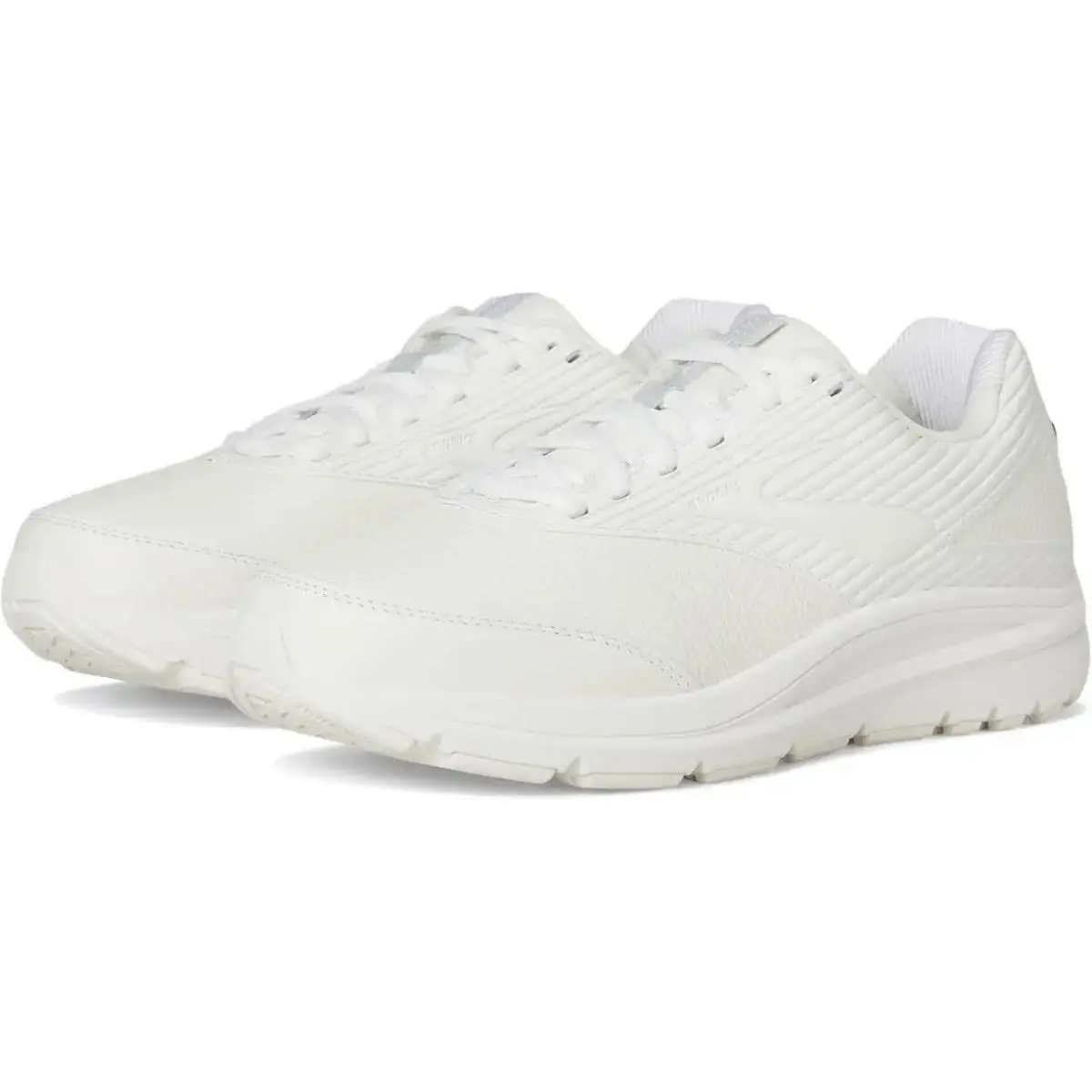 Brooks Addiction Walker 2 Women`s Leather Walking Sneakers White 6 Support Shoes