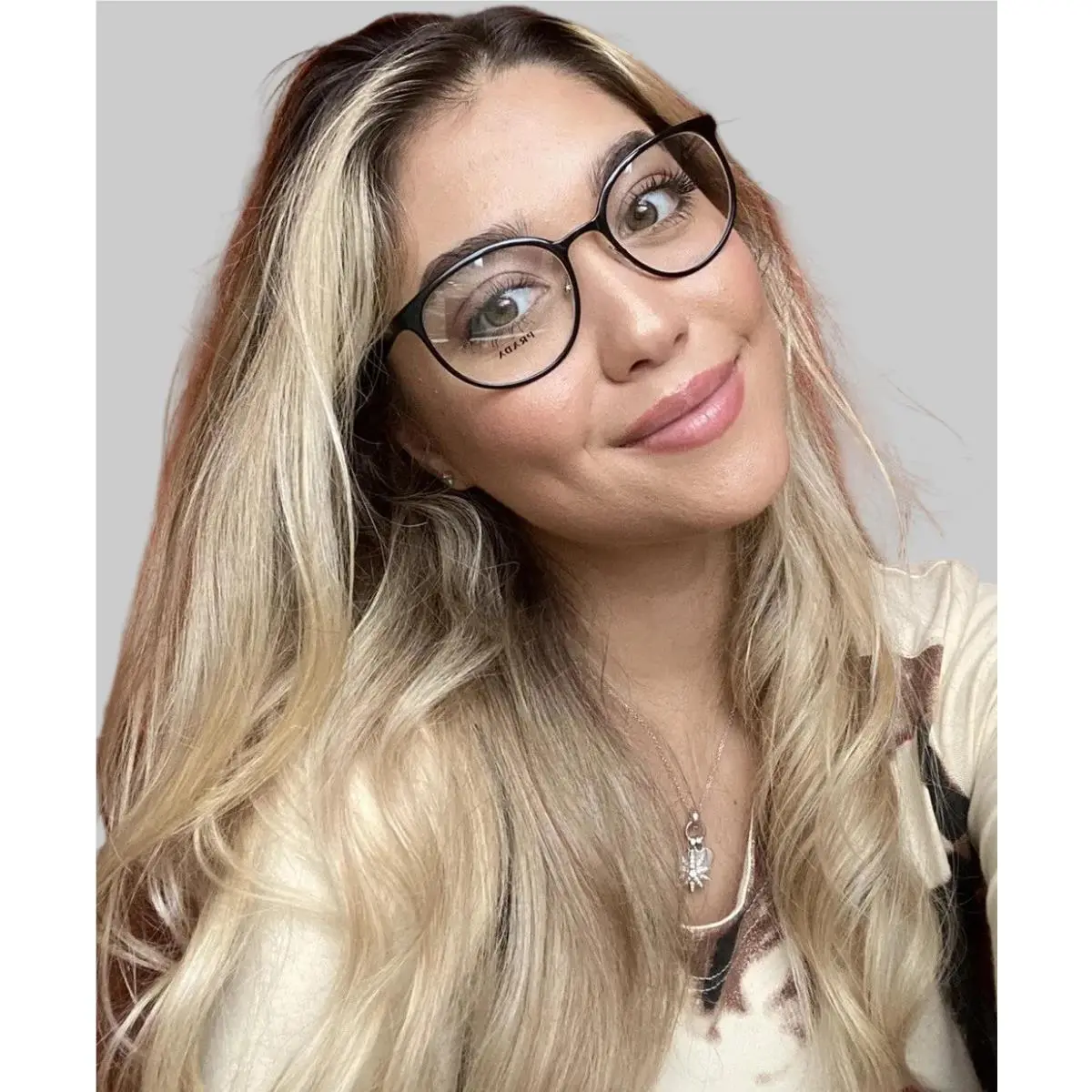 Prada Vpr 53T 1AB-1O1 Black Round 52mm Men`s Women`s Eyeglasses Frame Italy